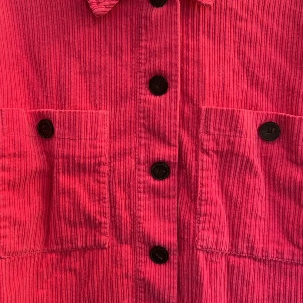 Zara Hot Pink Corduroy Jacket Size Medium Barbiecore, Festival - Picture 4 of 6